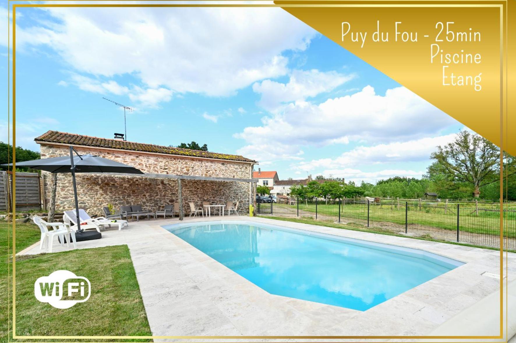 L'evasion En Pierre Piscine Et Etang Prive Holiday home *
